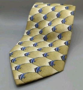 Bannerfish 100 % Seide Krawatte Herren The Nature Conservancy handgenäht Fisch gelb - Bild 1 von 4