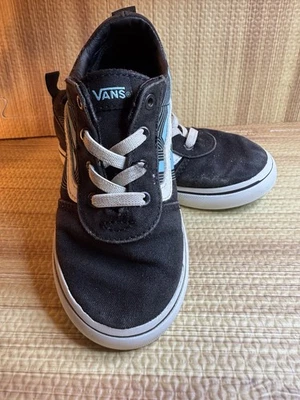 Zapatos VANS Youth Ward Old Skool de lona negro-azul-blanco juvenil talla 10. Foto 1 de 4