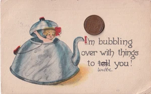 VERMONT SPRINGFIELD 1914 NOVELTY POSTCARD RARE STAMP EXCELLENT POSTMARK - Picture 1 of 3