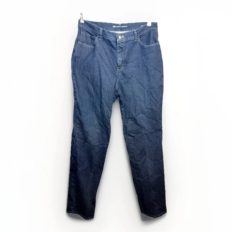 Pantalones de mezclilla Lee para mujer calce clásico pierna recta azules talla 12 largos Foto 1 de 4