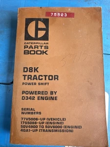 CAT Caterpillar D8K MANUAL DE PIEZAS LIBRO CATÁLOGO TRACTOR 77V5006 y más - Imagen 1 de 16