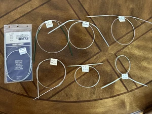Lot of 7 Vintage Circular Knitting Nylon Needles Susan Bates Various Sizes - Picture 1 of 10