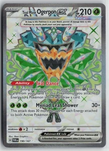 Pokemon Teal Mask Ogerpon ex - 190/167 190/167 SV06: Twilight Masquerade card Ne - Picture 1 of 2