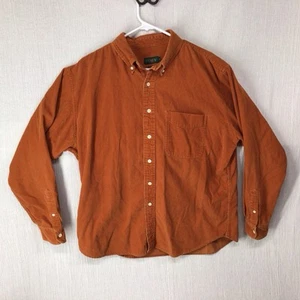 J Crew Oarsman Men’s Medium 90’s Burnt Orange Long Sleeve Corduroy Vintage - Picture 1 of 5
