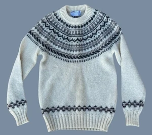Vintage Viking Iceland Style Sweater PURE NEW WOOL Ladies Medium - Picture 1 of 10