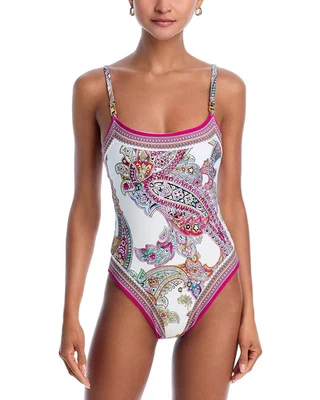 L'Agence X6550 Remi Bright Paisley Underwire One Piece Swimsuit, Multi, XS - Image 1 of 4