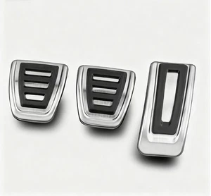 For VW Skoda SEAT Stainless Steel Car Gas Accelerator Clutch Brake Pedal Covers - Picture 1 of 9