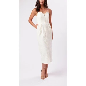 Mara Hoffman Aurelia Strapless Organic Linen Cotton Bustier Dress Sz 2 NWT $595 - Picture 1 of 23