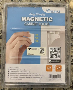 VMAISI selbstklebende Magnetschlösser für Schränke & Schubladen 12 Schlösser & 2 Schlüssel - Bild 1 von 6