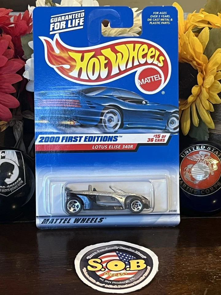 Hot Wheels Lotus Elise 340R Cupé Plateado Diecast Sellado USADO CASI NUEVO Estado Foto 1 de 4