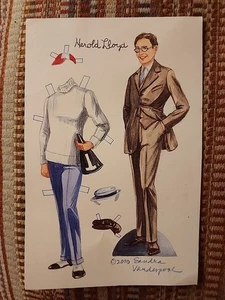 Tarjeta de película muda Harold Lloyd 2000 Paper Doll Sandra Vanderpool firmada y fechada - Imagen 1 de 12