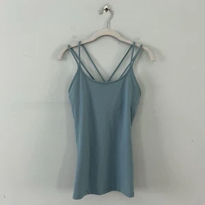Camiseta sin mangas Lululemon Free To Be Everlux azul verde azulado con tiras talla 8 - Imagen 1 de 4