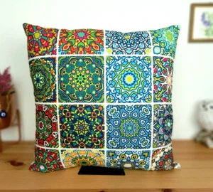 Deko Kissen ethnische Kissenbezug elegante Kissenhülle Patchwork Design Wohndeko - Bild 1 von 8