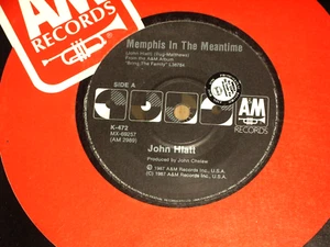 JOHN HIATT *OZ PROMO 7" 45 ' MEMPHIS IN THE MEANTIME ' 1987 EXC - Picture 1 of 2