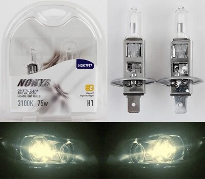Nokya Warm White H1 Nok7917 75W Two Bulbs Head Light High Beam Replacement OE - Image 1 of 4