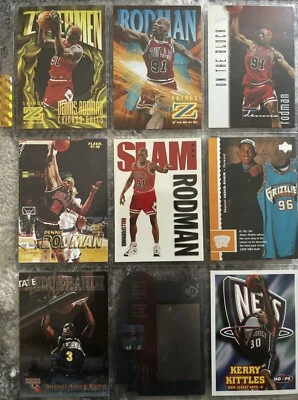 90s and assorted NBA Basketball Cards Random 2 Pages Hall Of Fame/Inserts/Rookie - Image 1 of 4