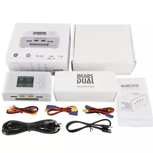 AC 200WV/DC 2*300W Dual Channel RC Lipo Battery Balance High-speed Charger White - Picture 1 of 7