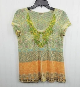 Camiseta One World para mujer Mangas Cortas Pequeñas a Rayas Estampado por Sublimación - Imagen 1 de 8