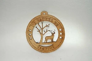 RATHER BE CAMPING DEER LASER CUT ORNAMENT - Picture 1 of 1