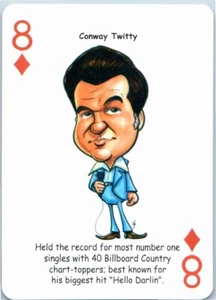 Conway Twitty Playing Trading Card The Original Country Music Legends - Picture 1 of 2