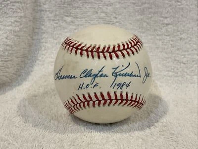 RARE Harmon Clayton Killebrew Jr HOF 1984 AUTO'D OAL Ball, Minnesota Twins, PSA! - Image 1 of 4