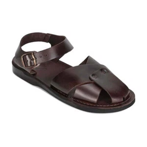 Jerusalem Sandals - Kai - Leather Shielded Sandal | Brown - Picture 1 of 4