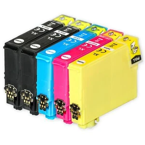 5 Tintenpatronen (Set+Bk) für Epson Workforce WF-2520NF, WF-2630WF, WF-2750DWF - Bild 1 von 5