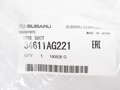 Manguera de succión de dirección asistida genuina OEM Subaru 34611AG221 Foto 1 de 4