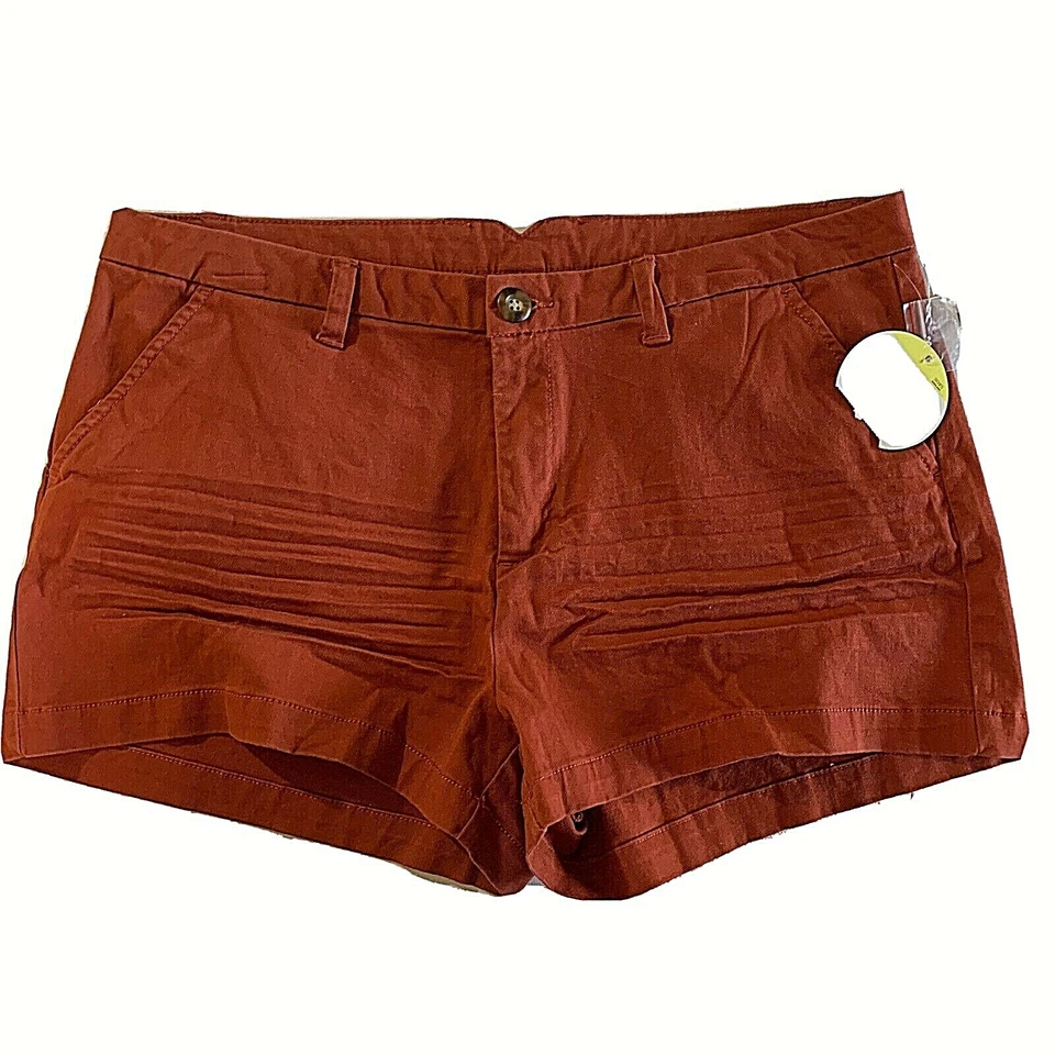 BONGO~Junior Trend Zone Pantalones Cortos Talla 13 Óxido Nuevos con Etiqueta Chino Bolsillos Botón Cremallera Foto 1 de 4