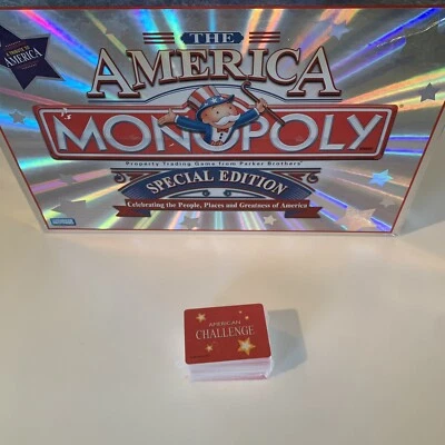 Monopoly The AMERICA Edición Especial Juego American CHALLENGE Cartas Repuesto Foto 1 de 4