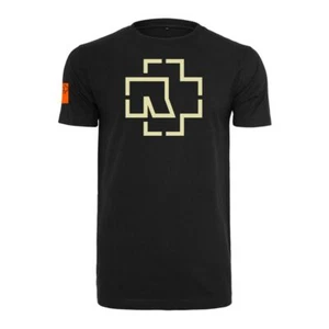 Rammstein Logo Camiseta Camiseta Estampado Trasero (Función Luminosa) Hombre Negro S-4XL - Imagen 1 de 2
