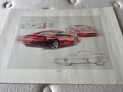 Litografía dibujos Ferrari 355 Berlinetta Foto 1 de 4