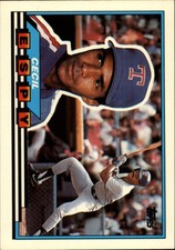 1989 Topps Big Texas Rangers Baseball Card #36 Cecil Espy