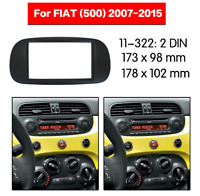 Enmarcar set doble DIN autoradio para Fiat 500 08-15 negro HQ incl lüftu 
