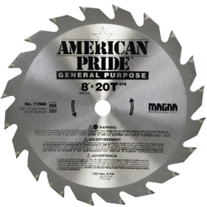 8 Inch x 20T Carbide Tipped Circular Sawblade - Closeout Special! - Picture 1 of 1