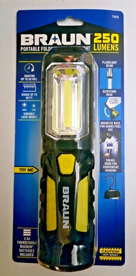 LED Flashlight Work Light Mechanical Car Workshops Magnetic Base 250 Lumens - Image 1 of 2