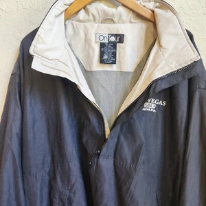 On Tour Las Vegas Nevada Jacket Mens 4XL Black Pullover 1/4 Zip Pockets Lined - Picture 1 of 9