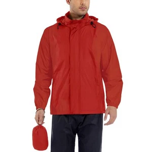 Men’s Rain Jacket with Hood Lightweight Rain Coats Waterproof Raincoat Packab... - Picture 1 of 5