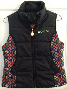 Women's Coogi SIGNATURE PUFF Vest ZIP FRONT Size L - Picture 1 of 8