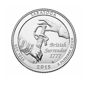 2015 S 25C Saratoga New York America the Beautiful Quarter San Fransisco - Picture 1 of 2