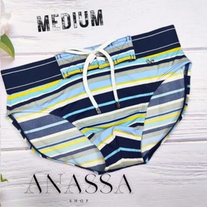 2 (X) IST Bondi Strick Kontur Tasche Schwimmen Sommer Strand, Multi Streifen Marine, Medium - Bild 1 von 6