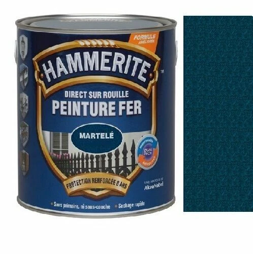 Hammerite Peinture Fer Direct sur Rouille - Bleu Nuit, 750ml (5093390)