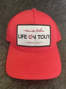 Travis Mathew - Life On Tour - Red Snapback Baseball Trucker Hat - New - Picture 1 of 7