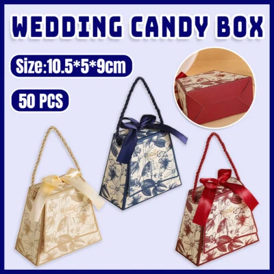 50pcs Wedding Candy Box Gift Box for Party Favors Decorative Candy Packaging - image 1 of 4