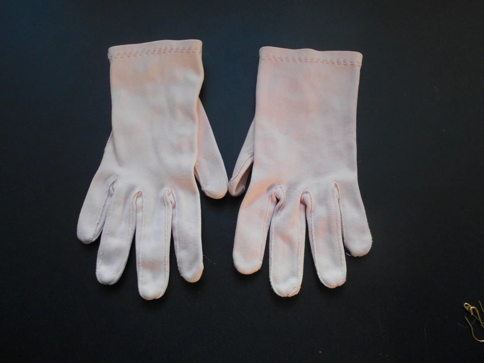 Guantes cortos rubor rubor Elvette by Dawnette años 60 de colección para mujer 6 1/2 EE. UU. Foto 1 de 3