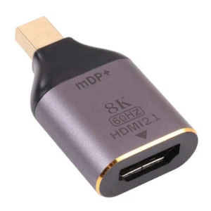 8K 60Hz HDMI 2.1 Female to Mini DP Male Adapter, Mini DP Male - Picture 1 of 7
