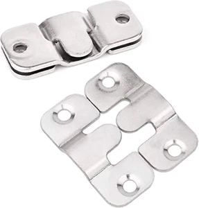 Flush Mount Bracket, Interlocking Photo Frame Hook, Heavy Duty Picture Hanger Z - Picture 1 of 12