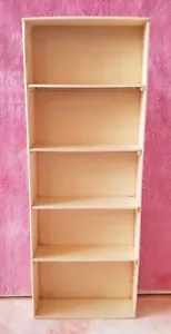 New 1:6 decorative miniature dollhouse 5-shelf Wood Bookcase wooden bookshelf - Picture 1 of 14