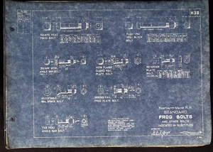 Boston & Maine RR H-39 Blaudruck Standard Frosch Schrauben - Bild 1 von 1