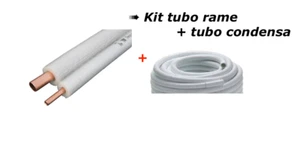 KIT TUBO RAME CONDIZIONAMENTO CLIMATIZZATORE 1/4 3/8 1/2 + TUBO CONDENSA 16 20 - Foto 1 di 2
